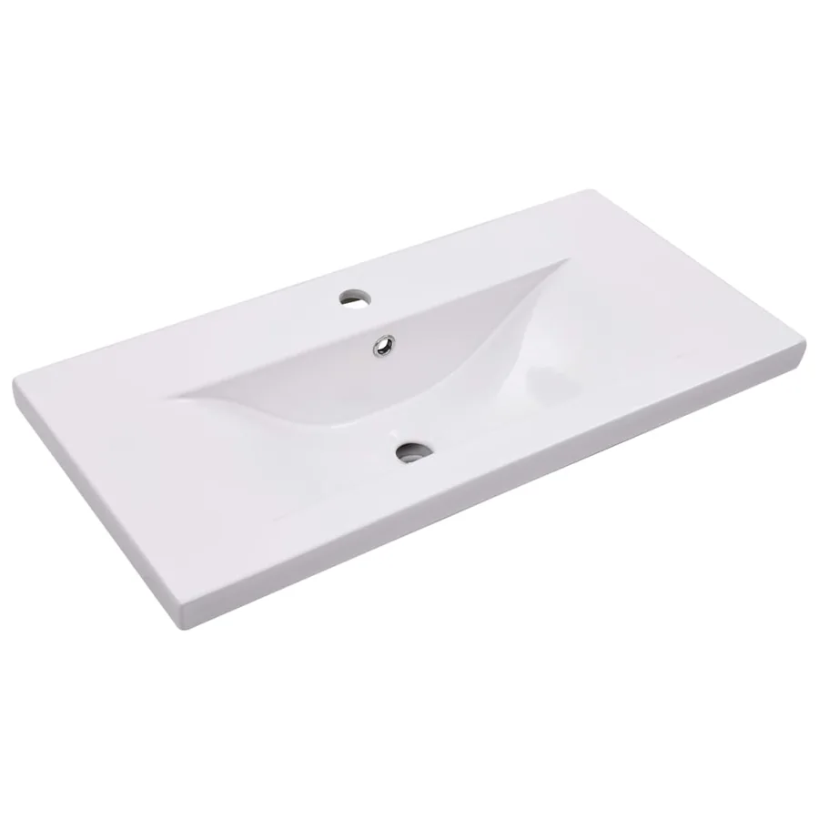 Armoire d'évier avec lavabo intégré Blanc Bois d'ingénierie - 11