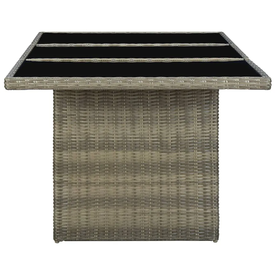 Ensemble à manger d'extérieur et coussins 7 pcs résine tressée - 16