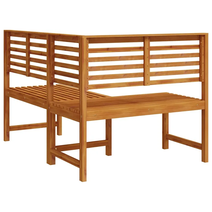 Banc d'angle de jardin 140 cm Bois solide d'acacia - 6
