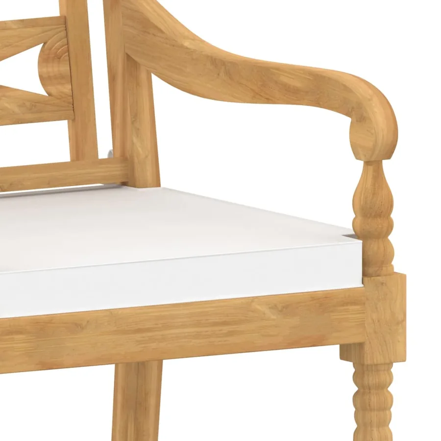 Chaises Batavia lot de 6 avec coussins Bois de teck solide - 7