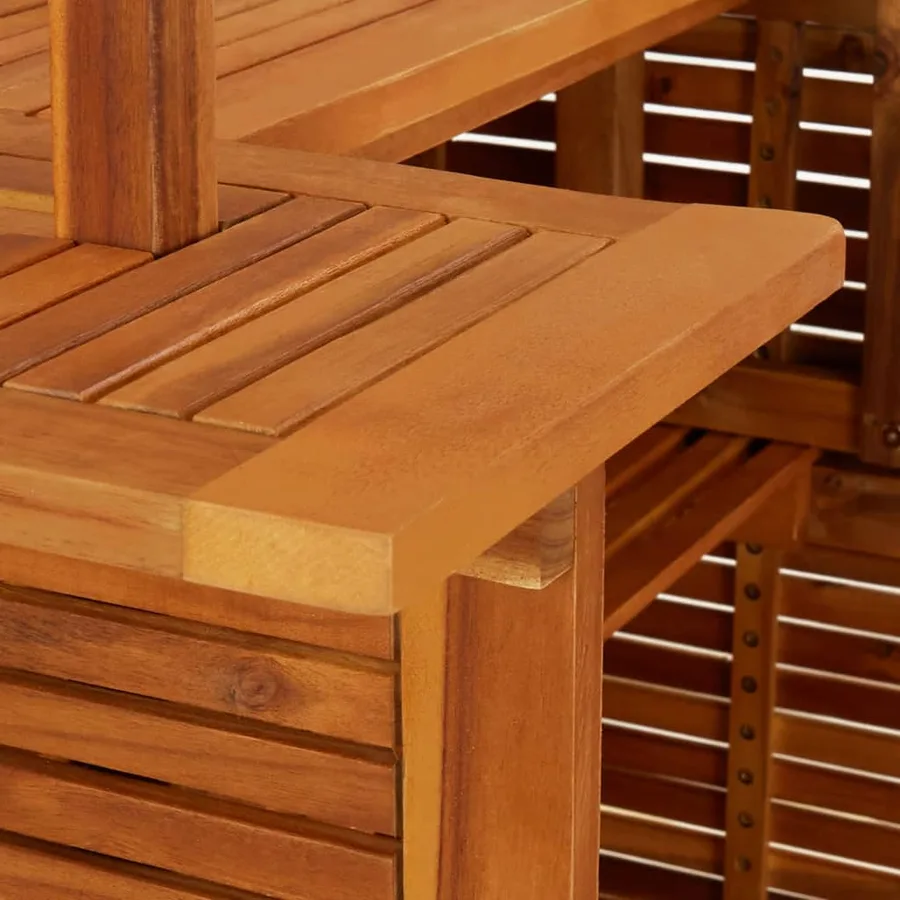 Ensemble de bar de jardin 5 pcs Bois d'acacia solide - 5