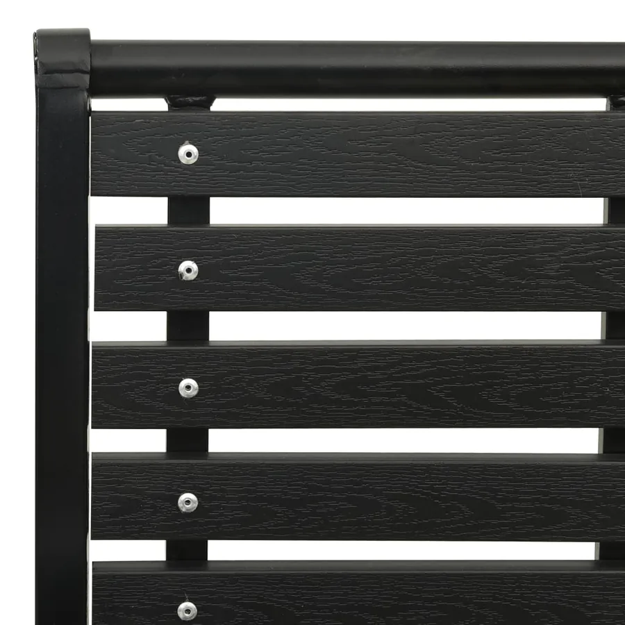 Chaises de jardin lot de 2 Acier et WPC Noir - 6