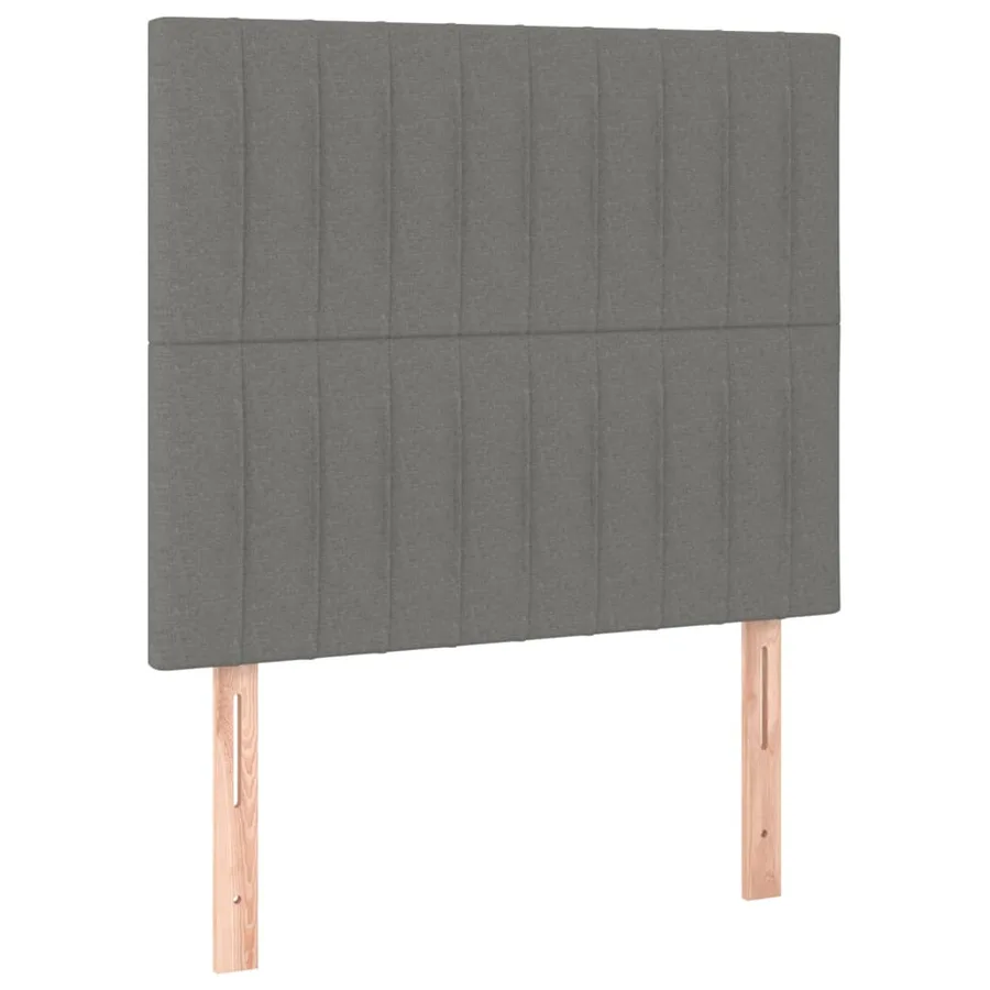 Sommier à lattes de lit avec matelas et LED Gris foncé 90x200cm - 7