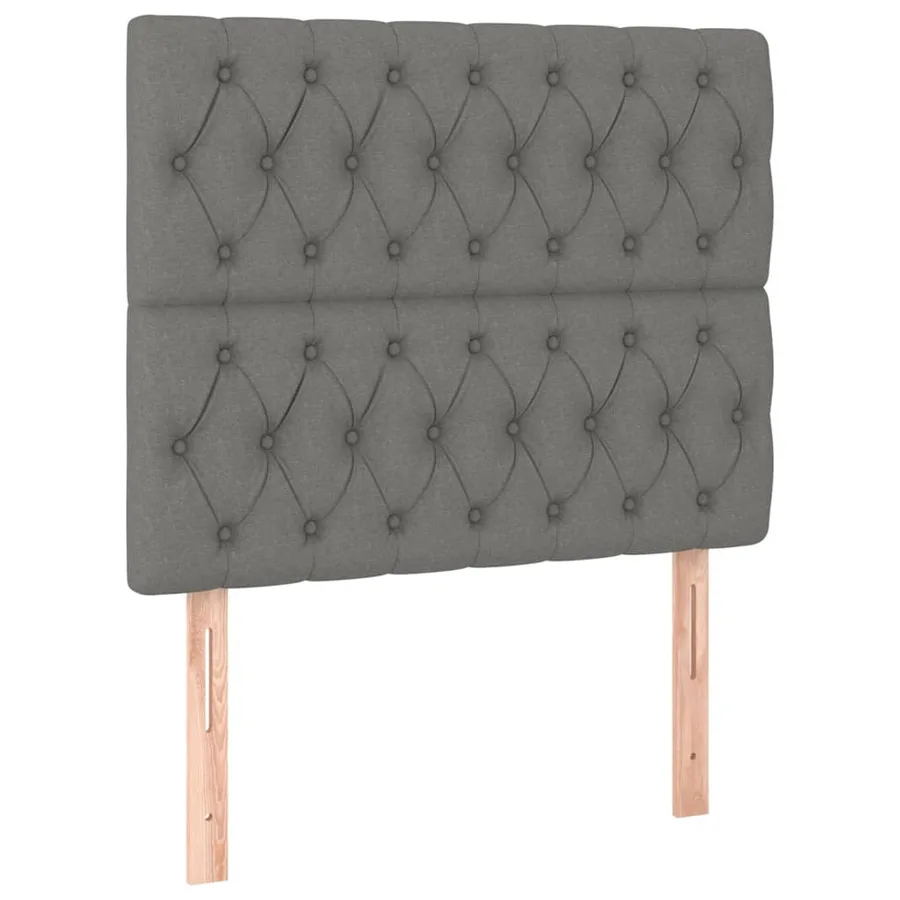 Sommier à lattes de lit avec matelas et LED Gris foncé 90x200cm - 7