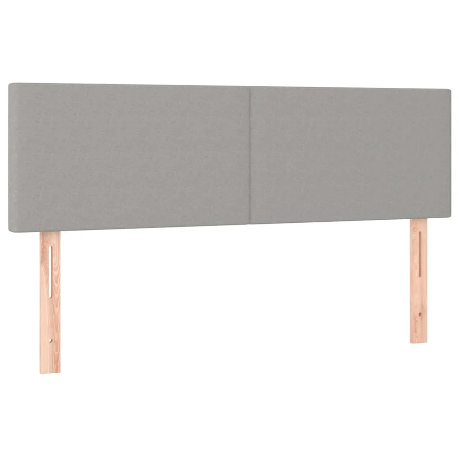 Sommier à lattes de lit avec matelas Gris clair 140x190cm Tissu - 6