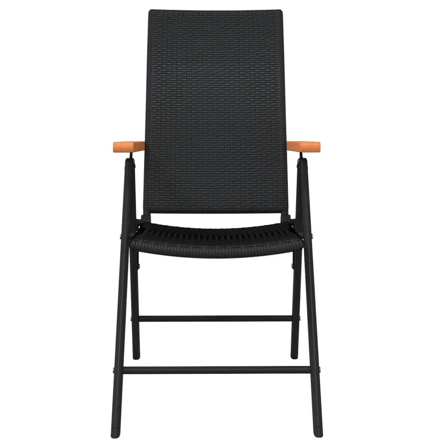 Ensemble à manger de jardin 7 pcs Noir - 4