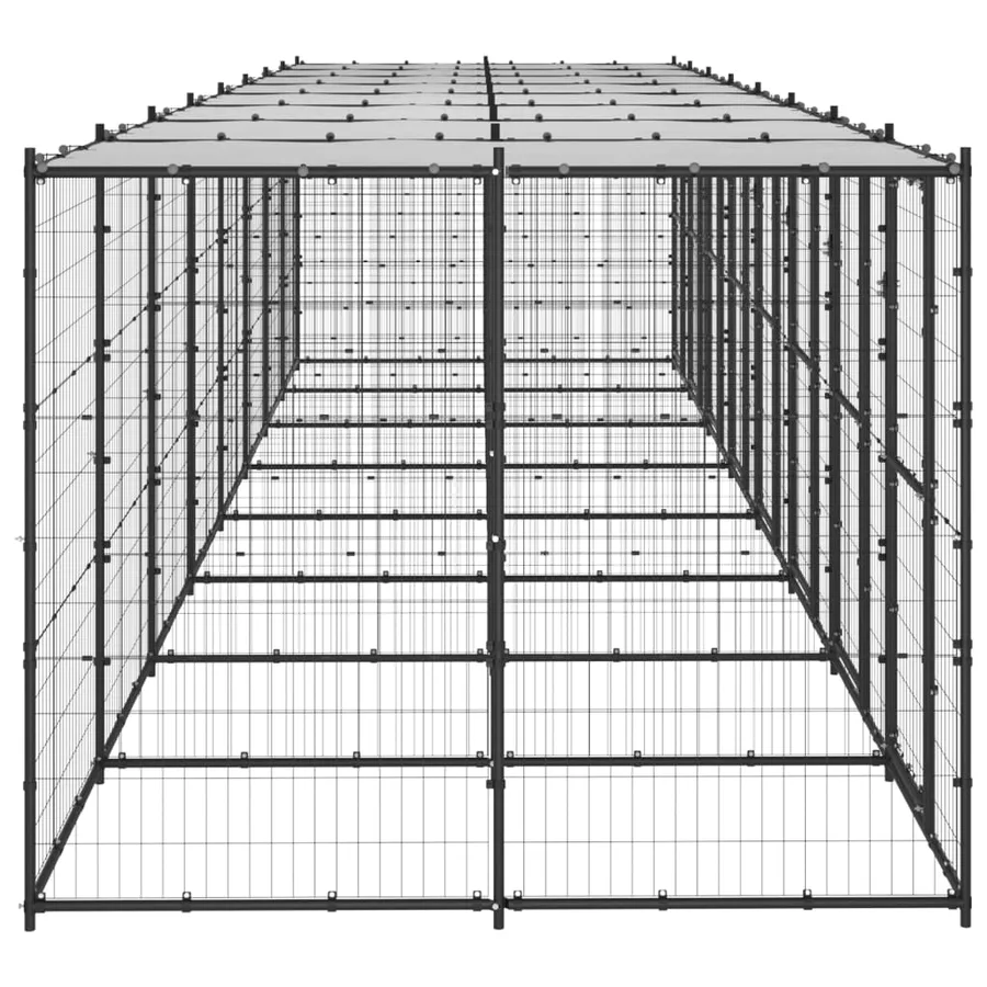 Chenil extérieur Acier avec toit 19,36 m² - 3