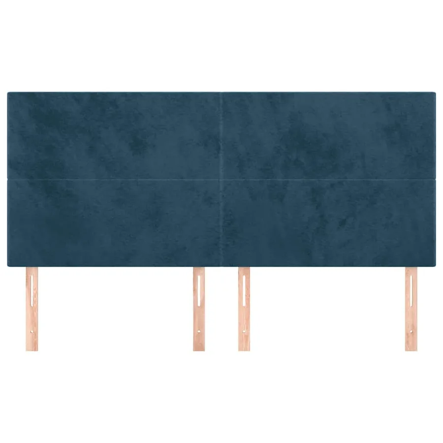 Tête de lit Bleu foncé 180 x 5 x 118/128 cm Velours - 3