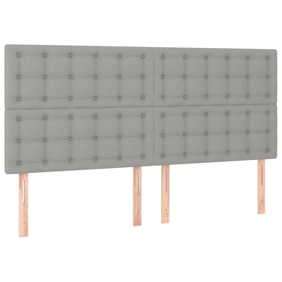Sommier à lattes de lit et matelas et LED Gris clair 160x200 cm - 7