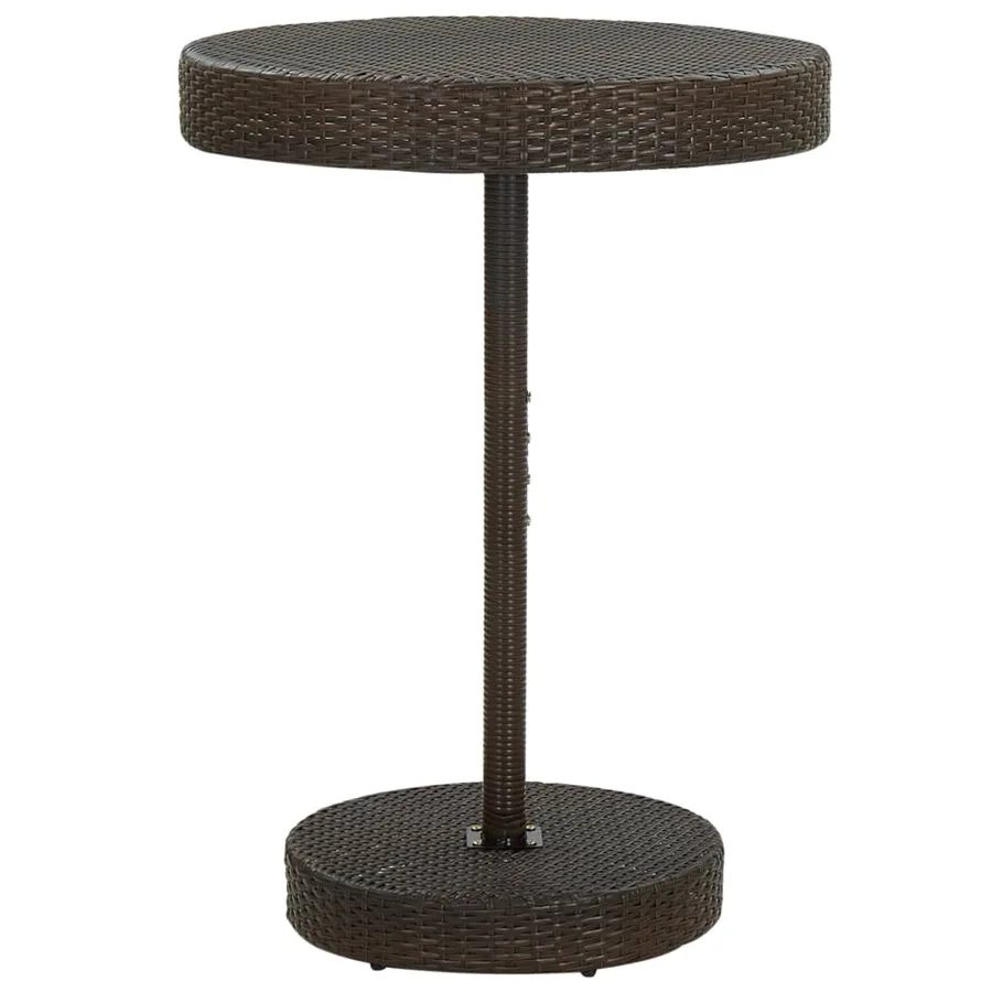 Ensemble bar de jardin 5 pcs et coussins Résine tressée Marron - 3