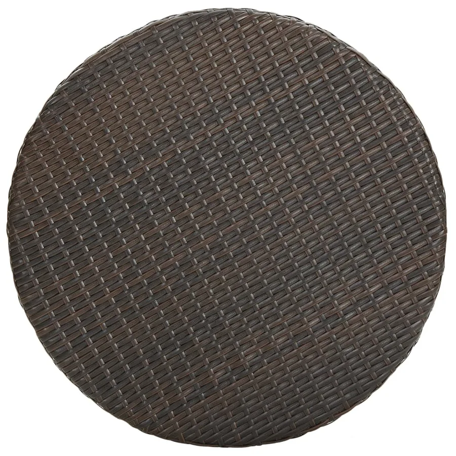 Ensemble bar de jardin 5 pcs et coussins Résine tressée Marron - 4