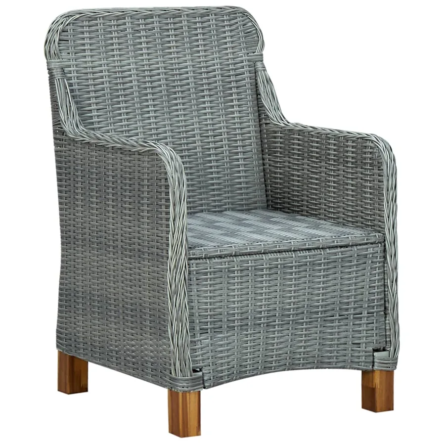 Ensemble à manger de jardin 5 pcs Gris clair - 7