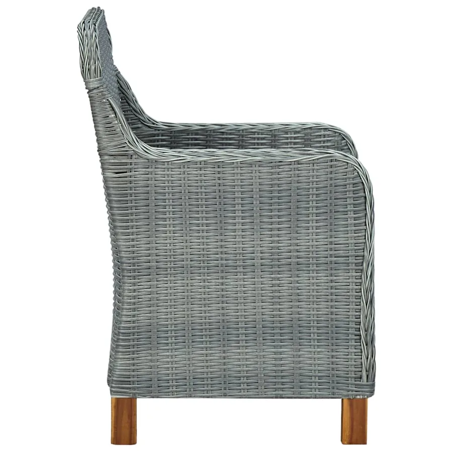 Ensemble à manger de jardin 5 pcs Gris clair - 9