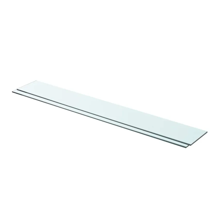 Panneaux d'étagère 2 pcs Verre Transparent 90 x 12 cm