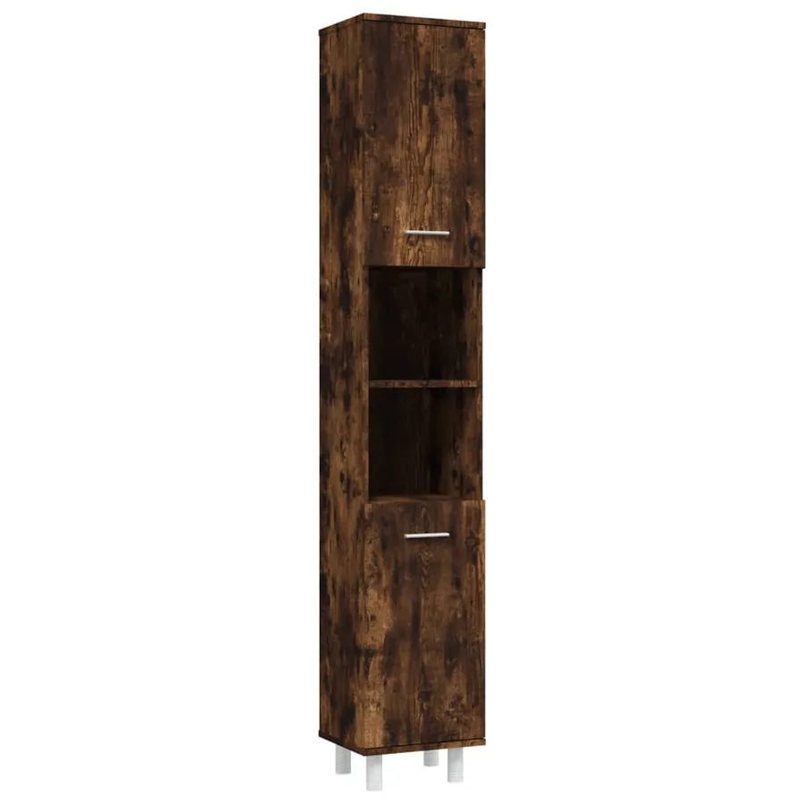 Ensemble d'armoires de salle de bain 4 pcs chêne fumé - 6