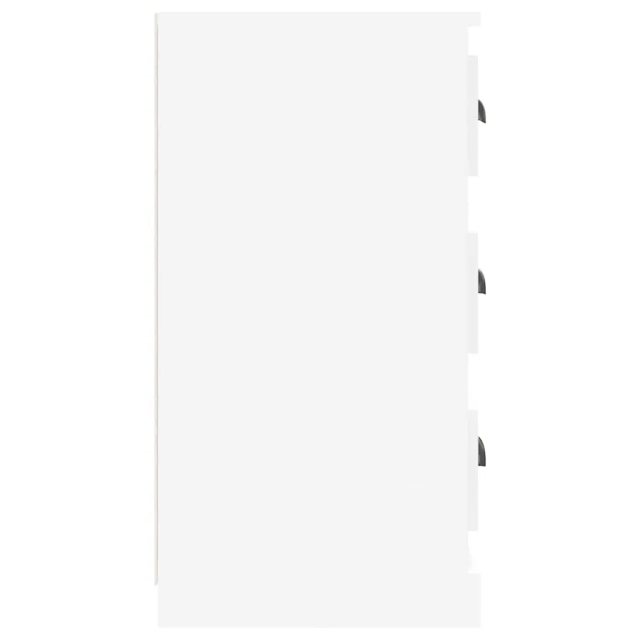 Buffets 2 pcs blanc brillant bois d'ingénierie - 5