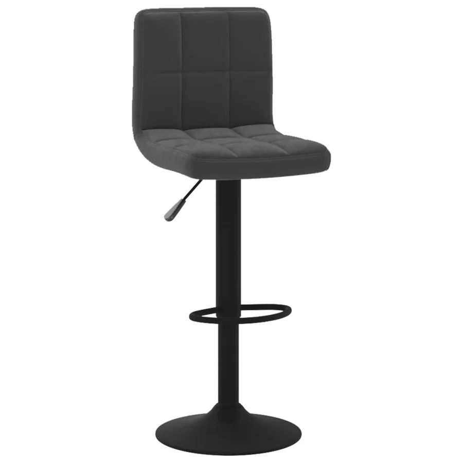 Tabourets de bar lot de 2 noir velours - 3