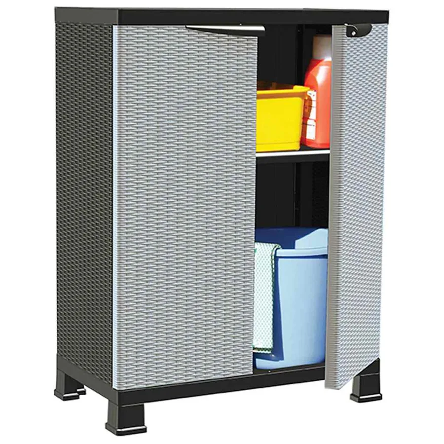 Armoire en plastique 68x39x92 cm Design de rotin