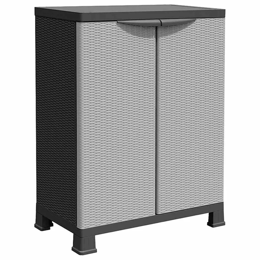 Armoire en plastique 68x39x92 cm Design de rotin - 2