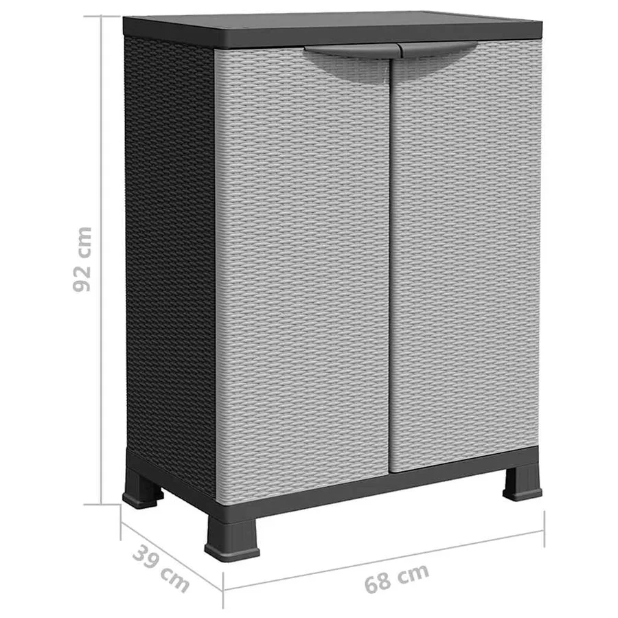 Armoire en plastique 68x39x92 cm Design de rotin - 8