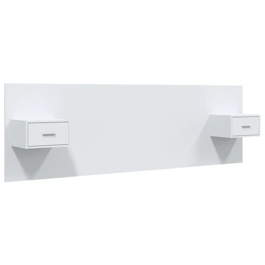 Tête de lit avec armoires Blanc Bois d’ingénierie - 2