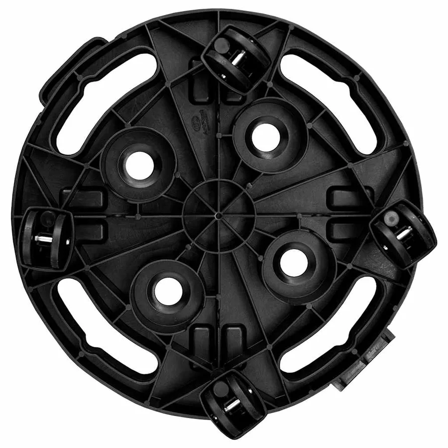 Chariots à plantes avec roues 2 pcs Diamètre 30 cm Noir 170 kg - 5