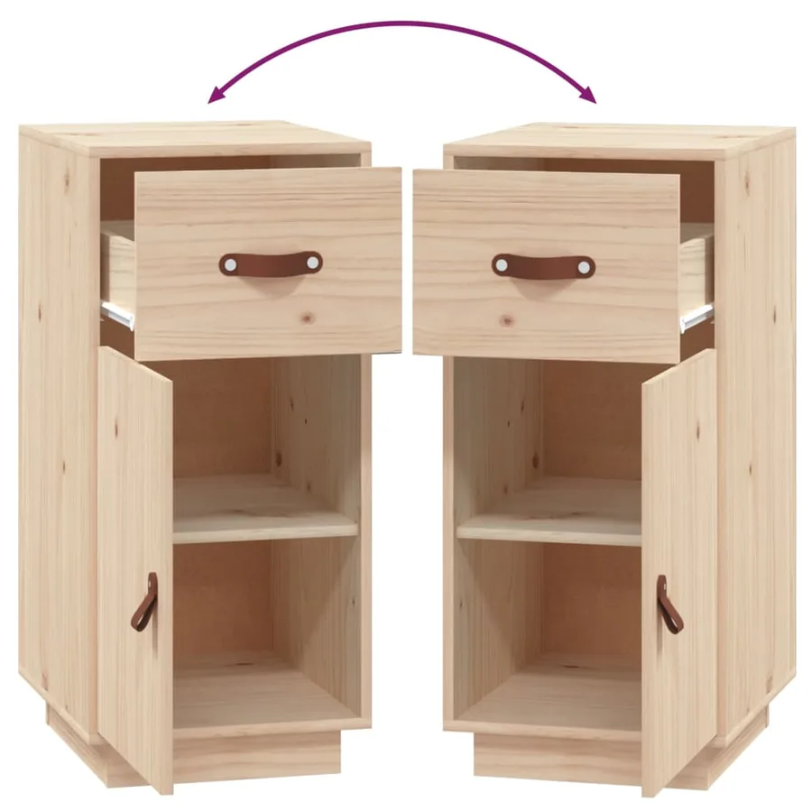 Buffet 34x40x75 cm Bois massif de pin - 9