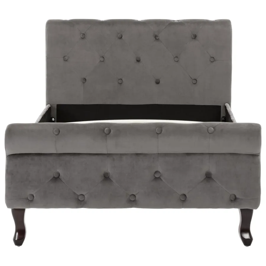 Cadre de lit sans matelas Gris Velours 90x200 cm - 3