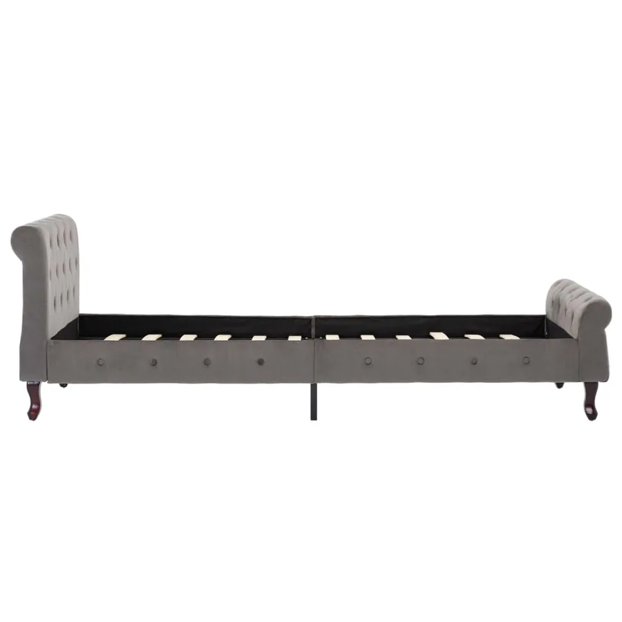 Cadre de lit sans matelas Gris Velours 90x200 cm - 4