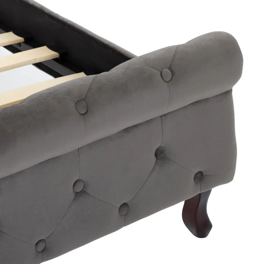 Cadre de lit sans matelas Gris Velours 90x200 cm - 6