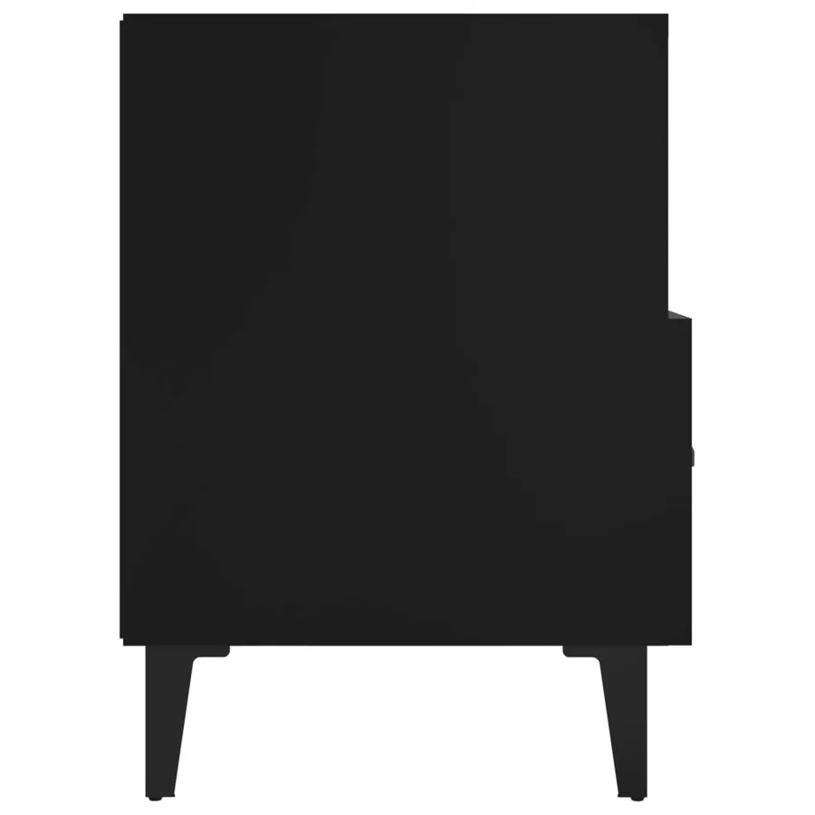 Meuble TV Noir 80x36x50 cm Bois d'ingénierie - 8
