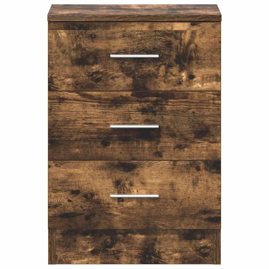 Tables de chevet 2 pcs Chêne fumé 38x35x56 cm Bois d'ingénierie - 7