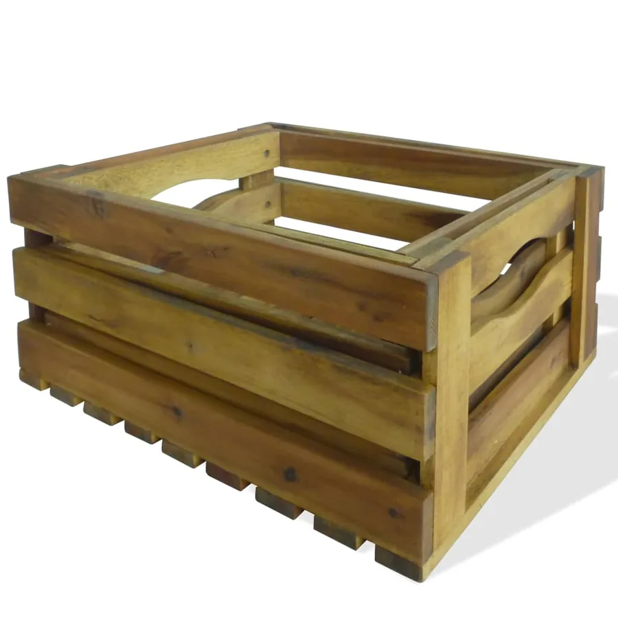 Caisse à pommes 2 pcs Bois d'acacia massif - 2