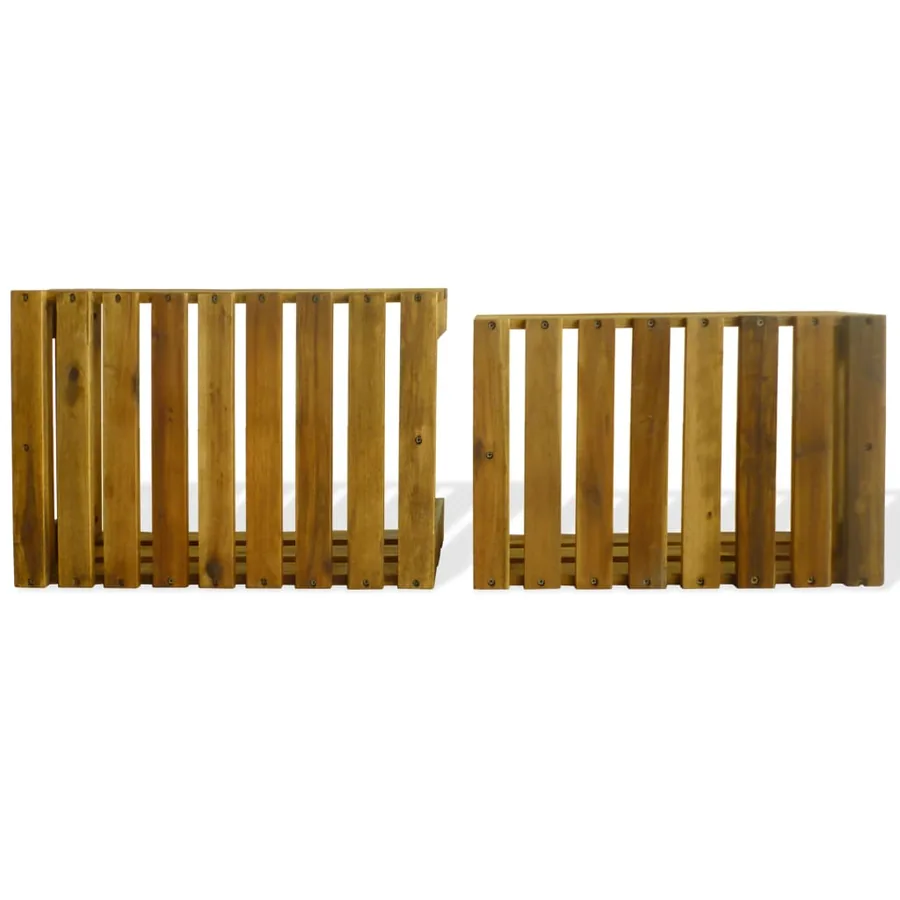 Caisse à pommes 2 pcs Bois d'acacia massif - 5