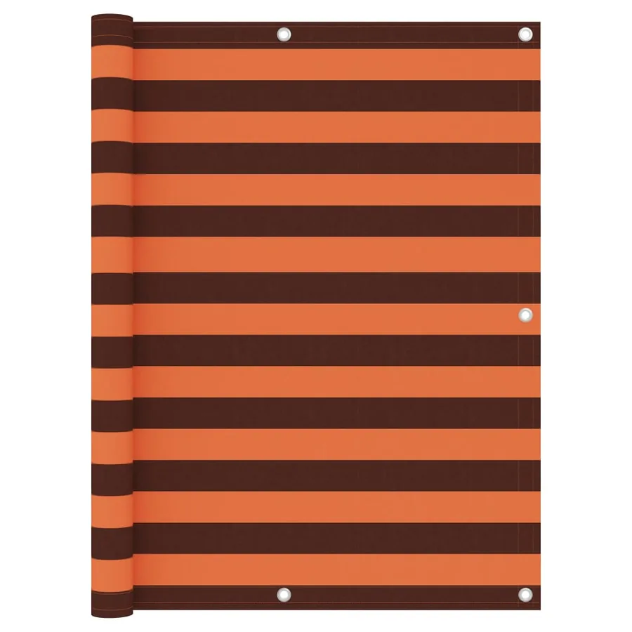 Écran de balcon Orange et marron 120x400 cm Tissu Oxford