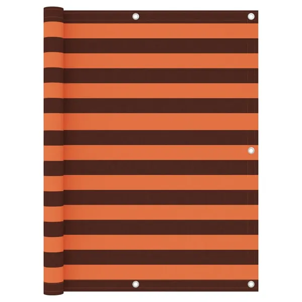 Écran de balcon Orange et marron 120x400 cm Tissu Oxford