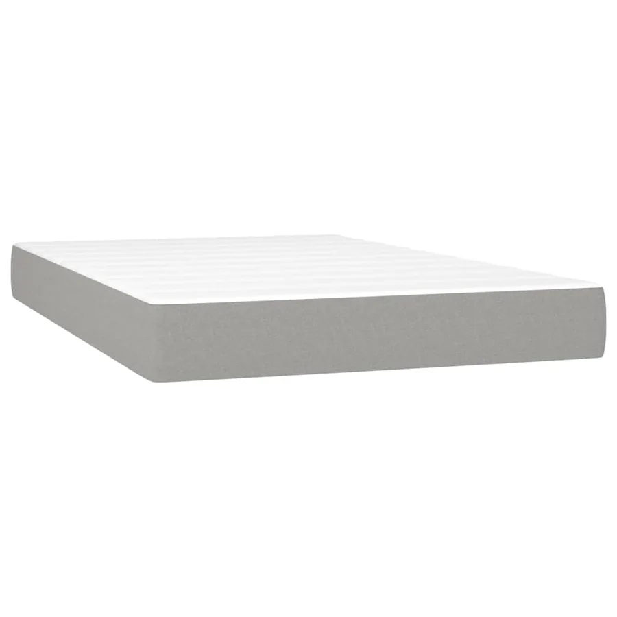Sommier à lattes de lit matelas LED Gris clair 120x200 cm Tissu - 6