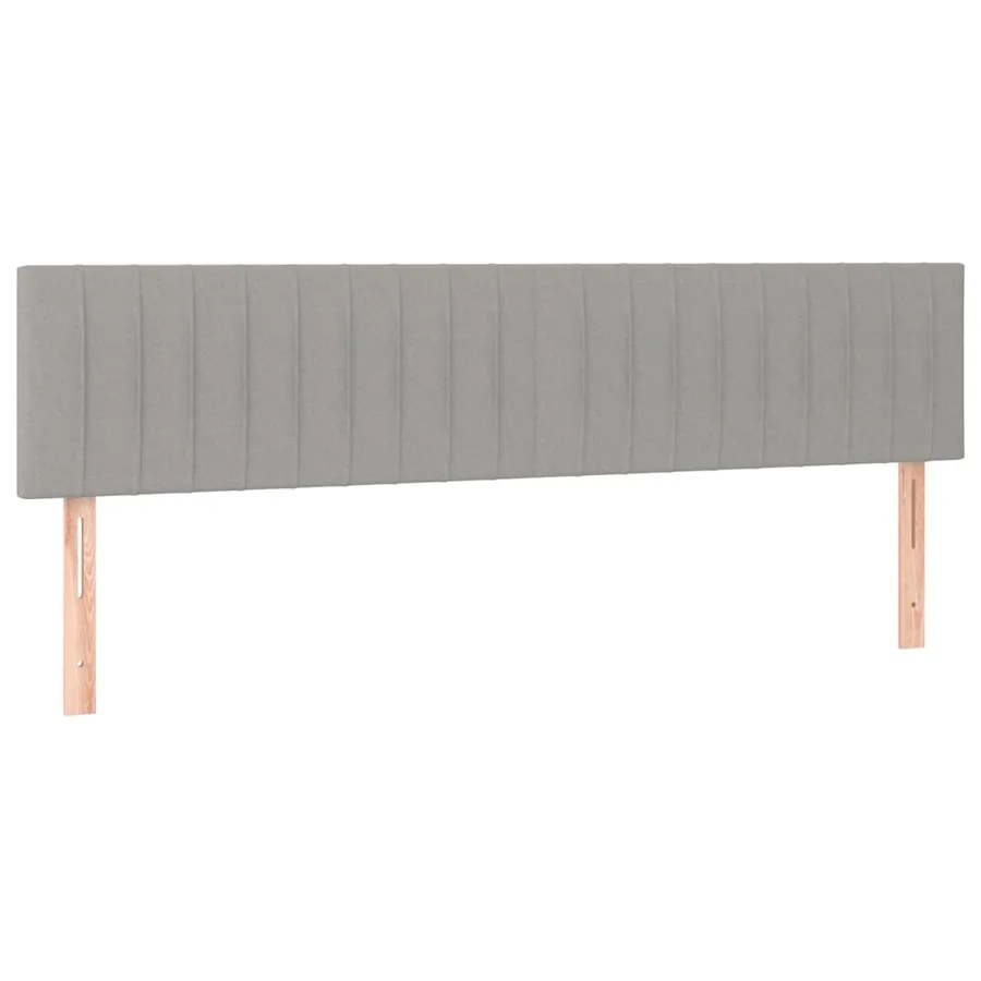Sommier à lattes de lit matelas LED Gris clair 200x200 cm Tissu - 7