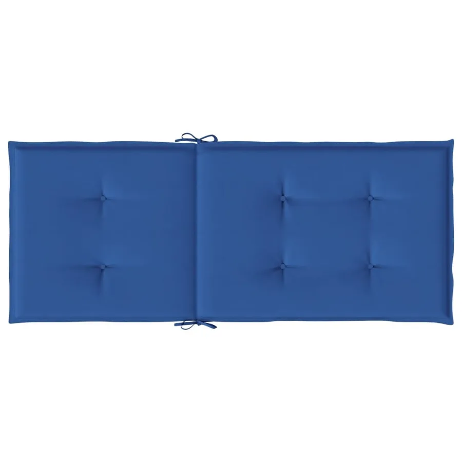 Coussins de chaise de jardin à dossier haut lot de 4 bleu royal - 7