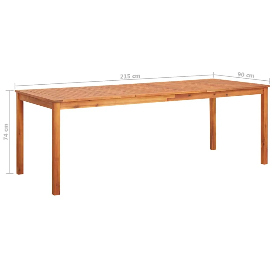 Ensemble à manger de jardin 7 pcs avec coussins Acacia solide - 8