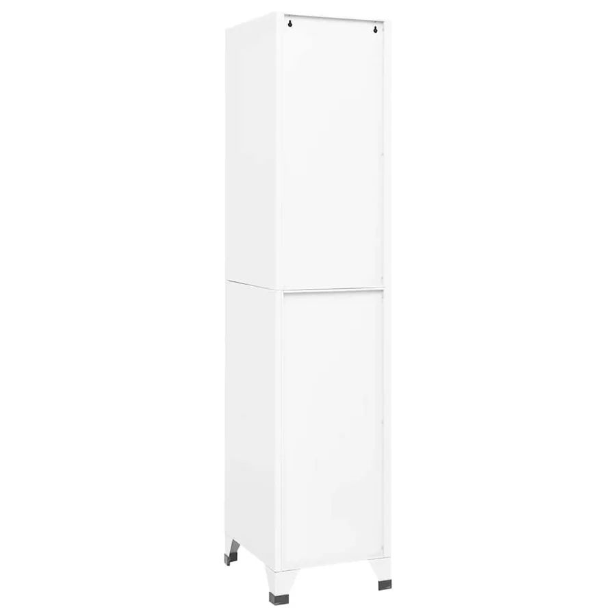 Armoire à casiers Blanc 38x45x180 cm Acier - 4