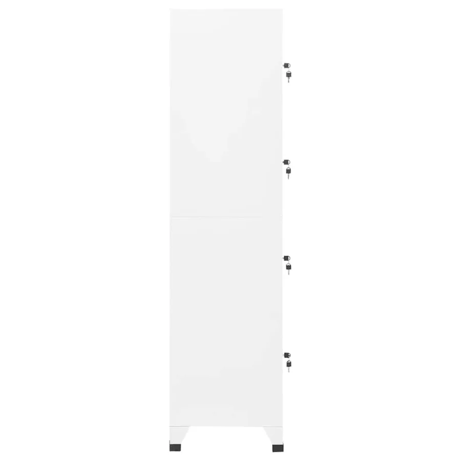 Armoire à casiers Blanc 38x45x180 cm Acier - 5