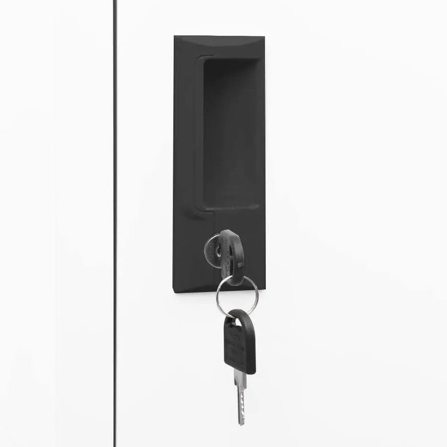 Armoire à casiers Blanc 38x45x180 cm Acier - 7