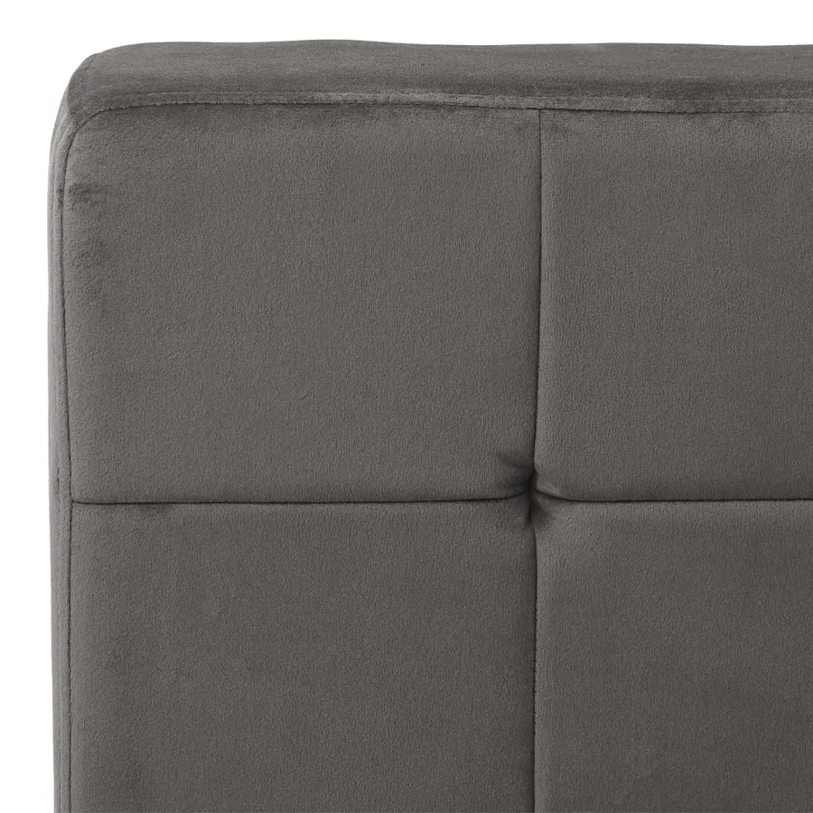 Chaise de relaxation 65x79x87 cm Gris foncé Velours - 6