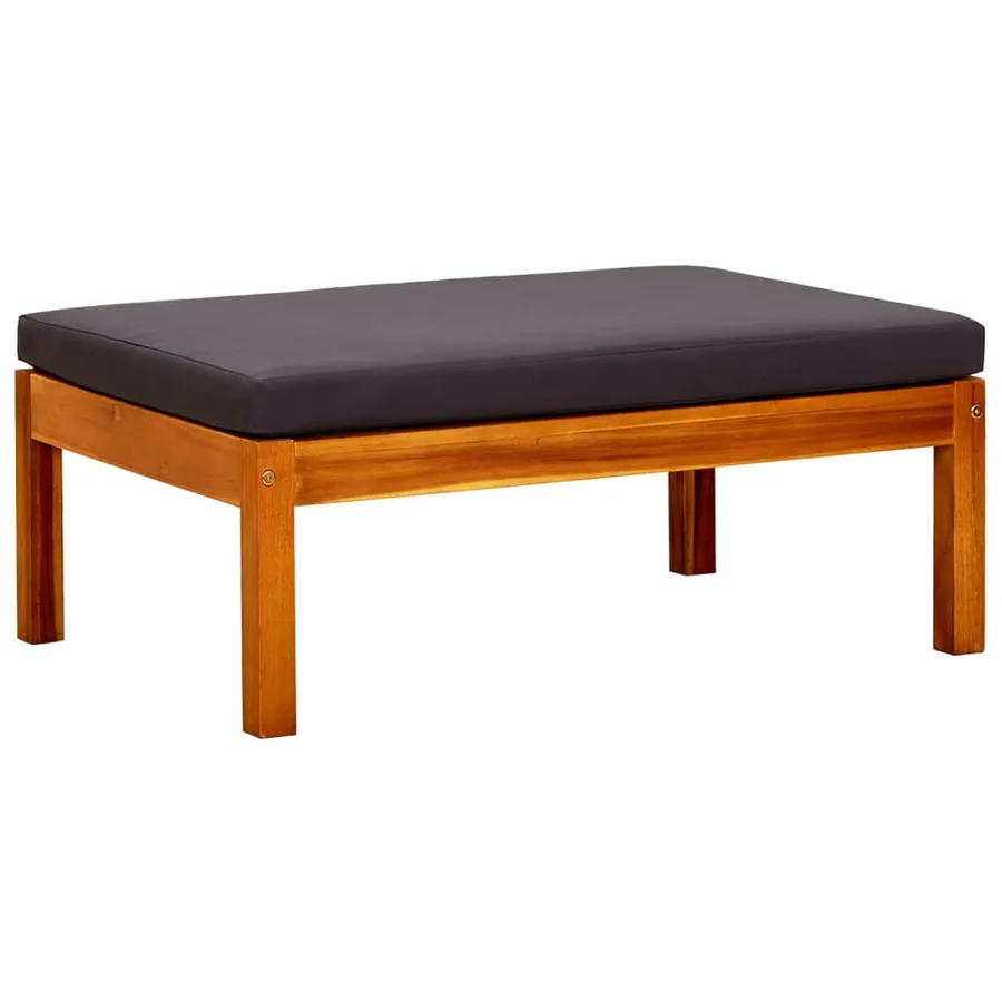 Repose-pieds de jardin lot de 2 Bois d'acacia massif - 2