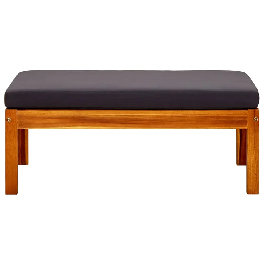 Repose-pieds de jardin lot de 2 Bois d'acacia massif - 3