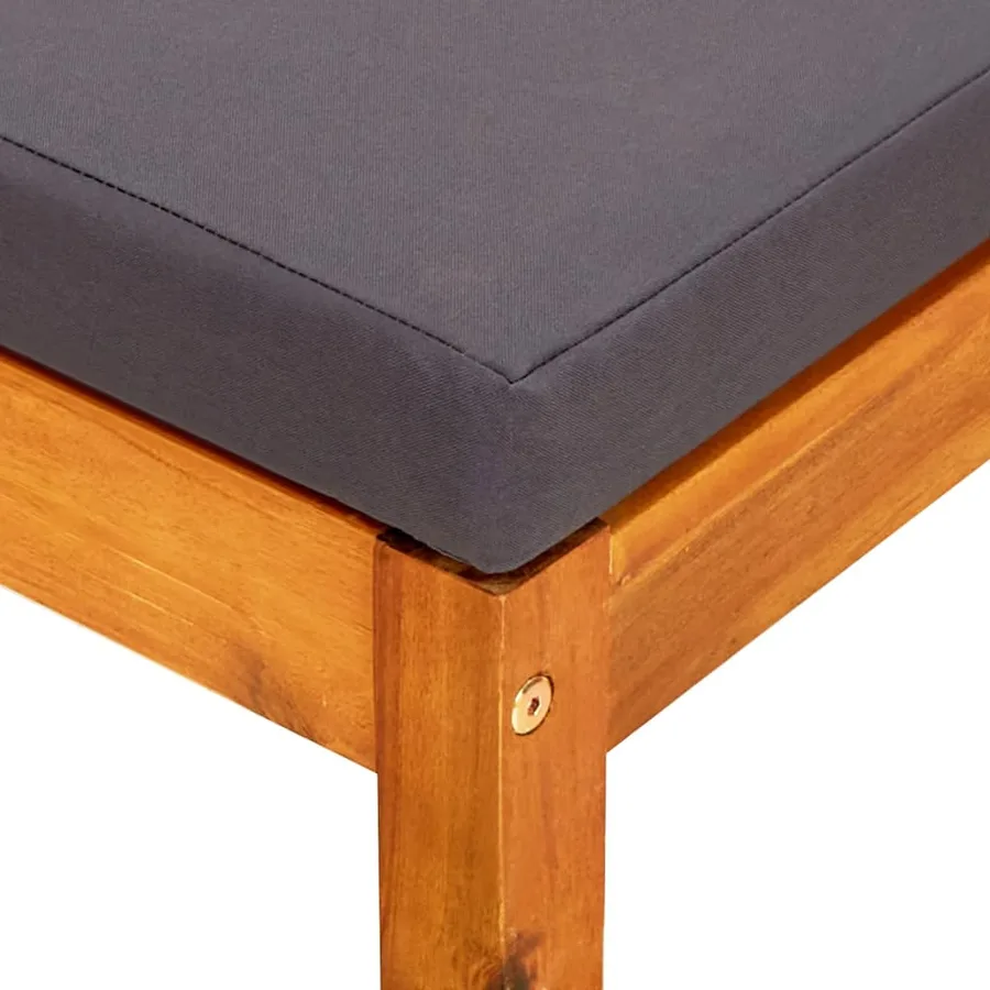 Repose-pieds de jardin lot de 2 Bois d'acacia massif - 6