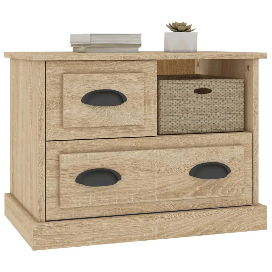Table de chevet chêne sonoma 60x39x45 cm - 4