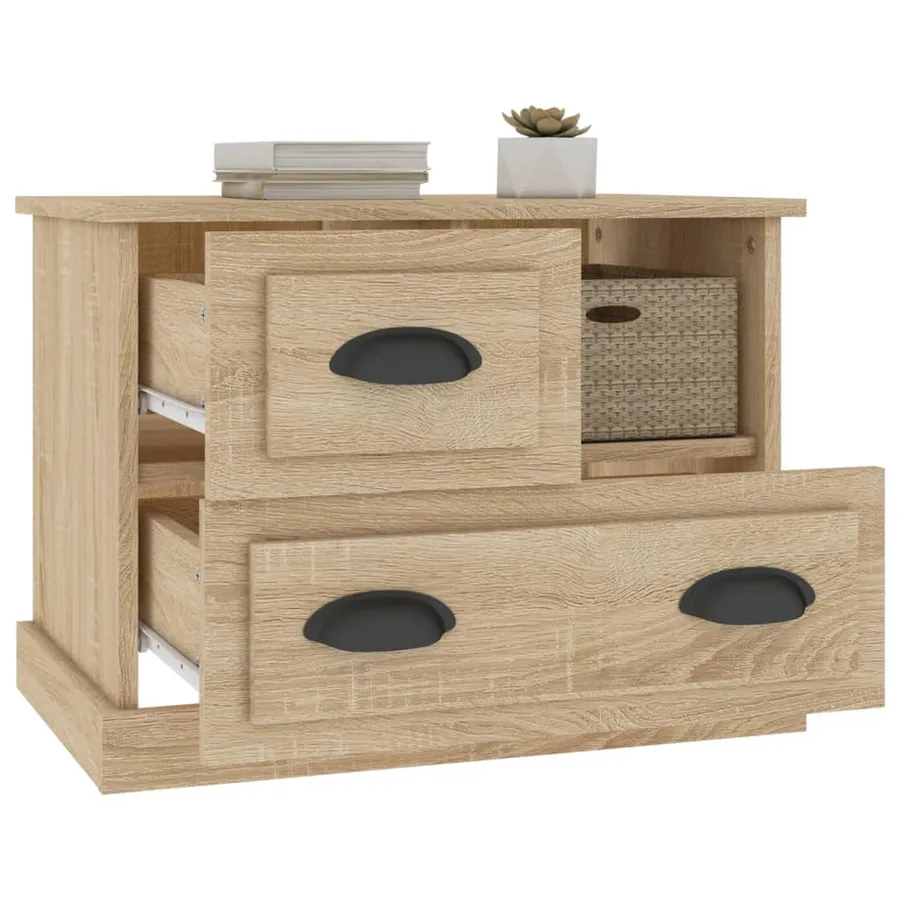 Table de chevet chêne sonoma 60x39x45 cm - 5