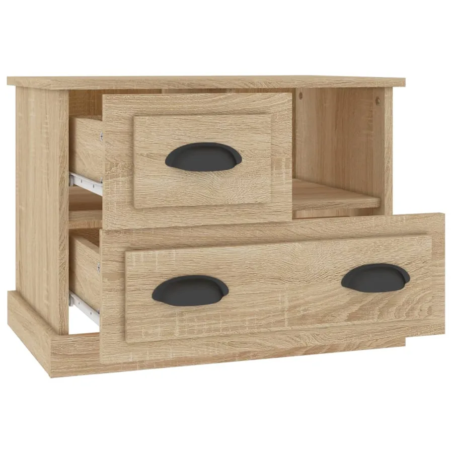 Table de chevet chêne sonoma 60x39x45 cm - 6